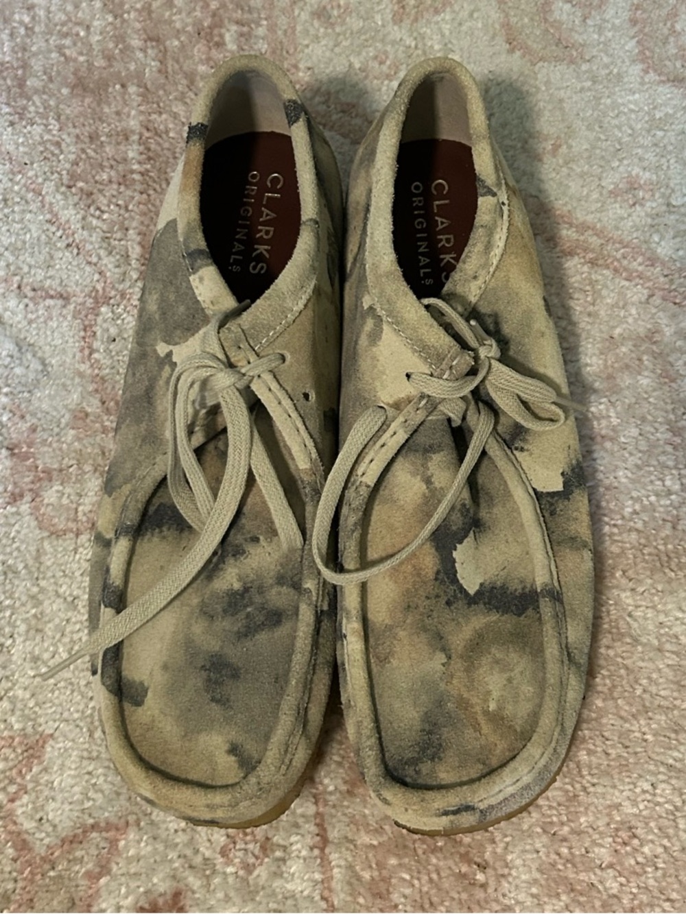 Clark’s mens watercolor Wallabees
